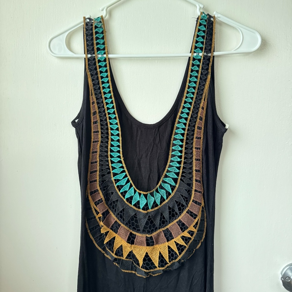 Cookies Hawaii, maxi dress with open back, size large